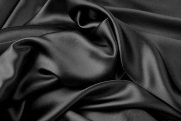 Obraz premium Black silk fabric