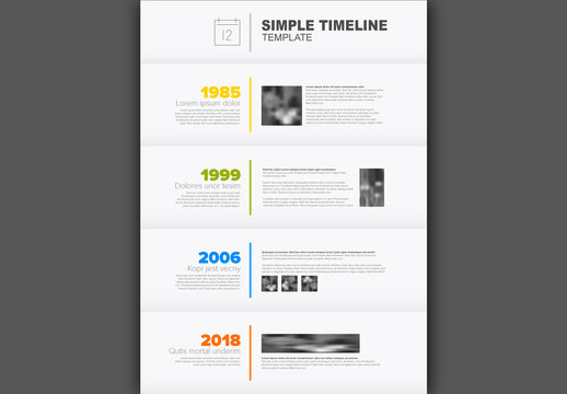 Gray Vertical Timeline Layout
