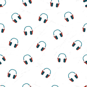 Headphones pattern repeat seamless for any design.