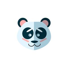 Panda bear animal icon, logo. Vector art for web, veterinary clinic, grocery, store, packaging and advertising. Funny illustration head