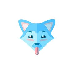 Dog husky animal icon, logo. Vector art for web, veterinary clinic, grocery, store, packaging and advertising. Funny illustration head