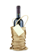 Wine bottle in bag