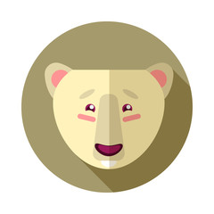 Bear animal icon, logo. Vector art for web, veterinary clinic, grocery, store, packaging and advertising. Funny illustration head