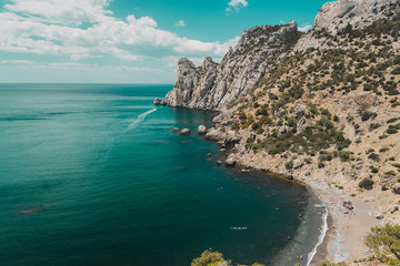 Fototapeta premium rocky landscape on the sea coast