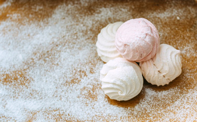 marshmallows on the wooden table 2