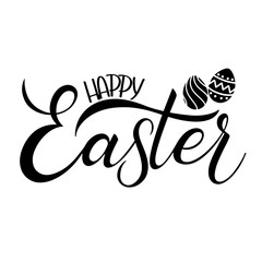 Happy Easter lettering. Hand written Easter phrases. Seasons Greetings