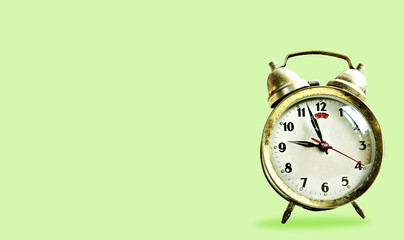 Retro clock with a Green backdrop Style Vintage