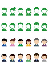 家族 3世代 夫婦 老人 親子 学生 子供 アイコン