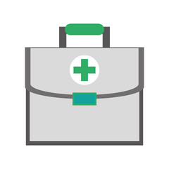 First aids suitcase vector illustration graphic design