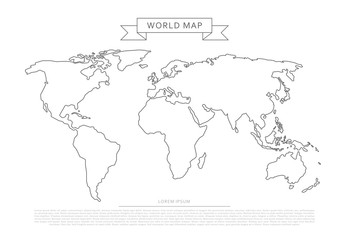 Outlines World map
