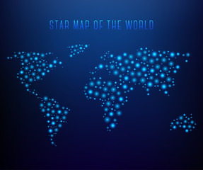 Glowing world map