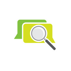 Search Chat Logo Icon Design