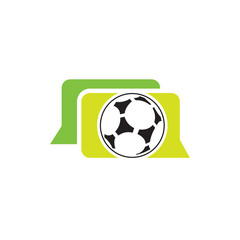 Soccer Chat Logo Icon Design
