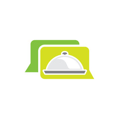 Food Chat Logo Icon Design