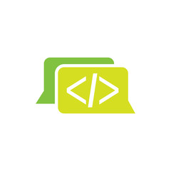 Code Chat Logo Icon Design
