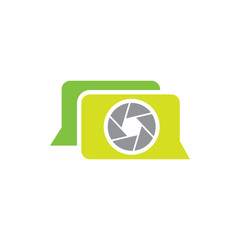 Lens Chat Logo Icon Design