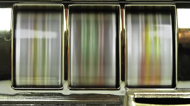 retro slot machine spinning to win 