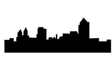 Fototapeta premium cincinnati skyline silhouette on white background