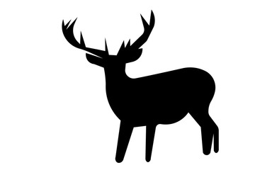 free clip art deer silhouette on white background
