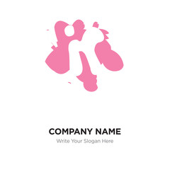 Abstract letter ir or ri logo design template, Black Alphabet initial letters company name concept. Flat thin line segments connected to each other