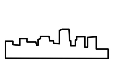 richmond skyline silhouette outline on white background