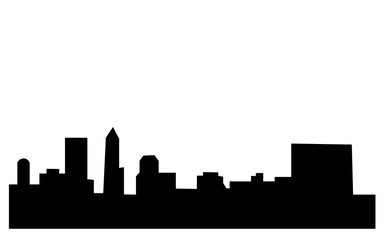 Fototapeta premium indianapolis skyline silhouette on white background