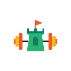 Catsle Barbell Logo icon Design