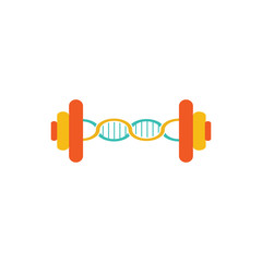 Dna Barbell Logo icon Design