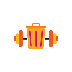 Trash Barbell Logo icon Design