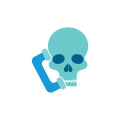 Call Skull Logo Icon Design