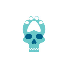 Paw Skull Logo Icon Design