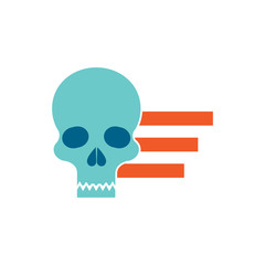 Run Skull Logo Icon Design