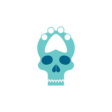 Paw Skull Logo Icon Design