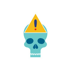 Warning Skull Logo Icon Design