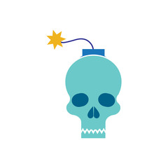 Bomb Skull Logo Icon Design