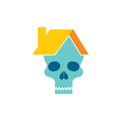 Roof Skull Logo Icon Design