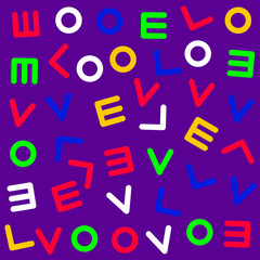 Card with love letters