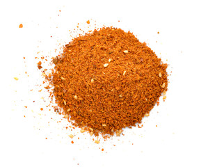Cayenne pepper spice isolated on a white background