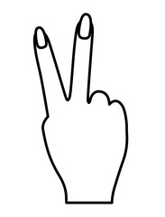 peace and love with fingers vector illustration design