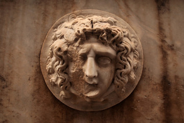 the head of the ancient god