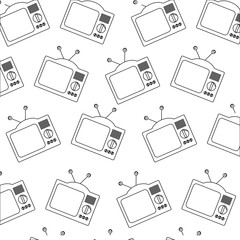 retro television pattern background vector illustration design