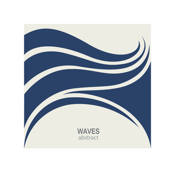 Water Wave Logo abstract design. Cosmetics Surf Sport Logotype concept. Aqua icon. 