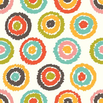 Seamless pattern, polka dot fabric, wallpaper, vector