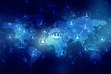 2d illustration Business Network 