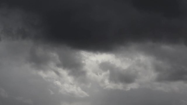 UK February 2018 -  Time lapse of dark clouds rolling past.