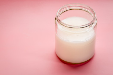 coconut cooking oil in glass jar