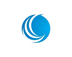 Water Wave symbol and icon Logo Template