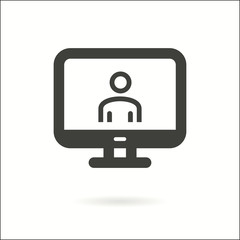 Laptop vector icon.