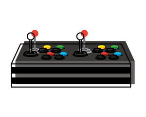 video game control joystick retro technology vector illustration © Gstudio