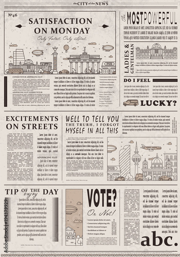 Olden Day Newspaper Template Cakomo